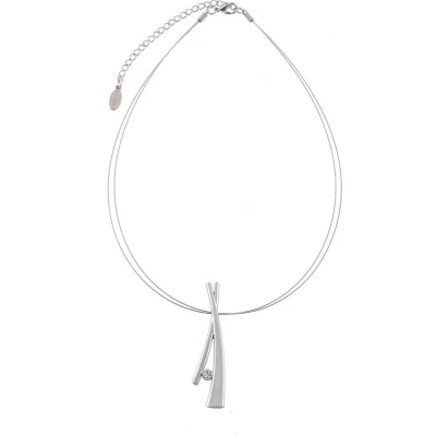 Afbeelding van Behave Moderne design ketting met swarovski elements kristal steen