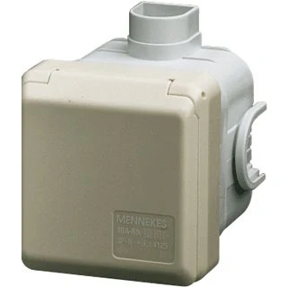 Afbeelding van Inbouwcontactdoos met inbouwdoos 32a 5p 6h 400v ip44 cepex alpine wi 4245