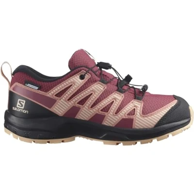 Afbeelding van Salomon XA PRO V8 CSWP Unisex Outdoorschoenen voor kinderen, Maat: 32, Earth red/black/almond cream Textiel/ synthetisch