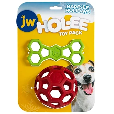 Afbeelding van JW Hol ee Vakantie voor honden, traktatiebal, hondenspeelgoed, werpspeelgoed en trekspeelgoed 2 stuks