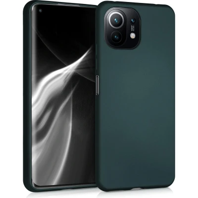 Afbeelding van kwmobile telefoonhoesje geschikt voor Xiaomi 11 Lite (5G) NE / Mi Hoesje smartphone Back cover in metallic petrol