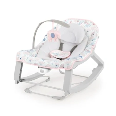 Afbeelding van Ingenuity, Keep Cozy 3 in 1 Grow with Me, babywip burst met trillingen, kantelfuncties voor schommel, wip of als vaste zitting, 2 ligposities, afneembare speelboog, geboorte tot 18 kg