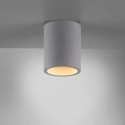 Afbeelding van Paul Neuhaus plafondlamp Eton, grijs, beton, 11cm x 11cm, G9