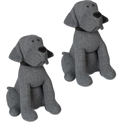 Afbeelding van Relaxdays 2x deurstopper hond deurstop deurbuffer dier kinderen stof