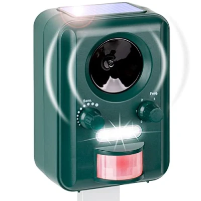 Afbeelding van VOSS.sonic 2000 ultrasone verjager, afweer met solar &amp; flits voor het verjagen van dieren zoals katten, honden, marters