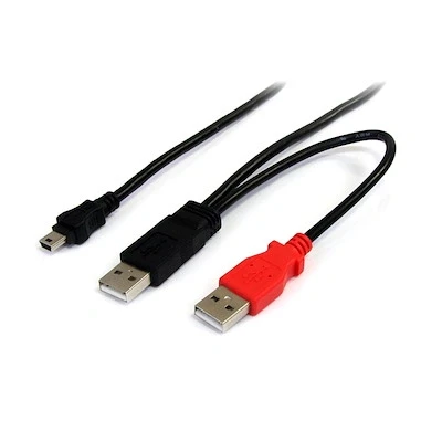 Afbeelding van StarTech.com 1,8 m USB Y kabel voor externe harde schijf A naar mini B