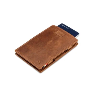 Afbeelding van Garzini Portemonnee heren en dames leder, Kaarthouder RFID, Portefeuille 12 kaarten, Bruin