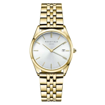Afbeelding van Rosefield The Ace Silver Sunray Gold ACSG A03 horloge dameshorloge Goudkleur