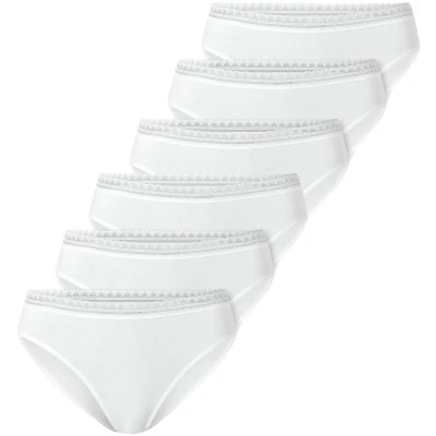 Afbeelding van Schiesser RIO 6ER PACK Slip, Dames, Maat: 38, Weiß
