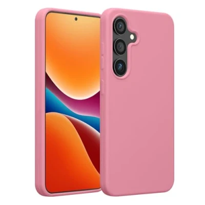 Afbeelding van kwmobile telefoonhoesje geschikt voor Samsung Galaxy S25 Hoesje met siliconen coating Smartphone case in donkerroze