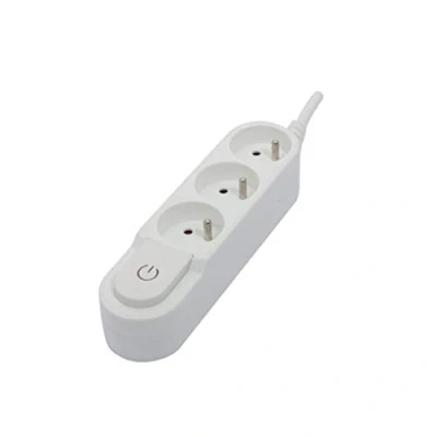 Afbeelding van Designstekkerdoos met schakelaar, 3 x 16 A 0,5 m wit