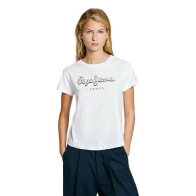 Afbeelding van Pepe Jeans GAIA Tshirt print, Dames, Maat: Small, White