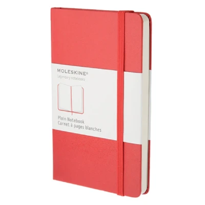 Afbeelding van Notitieboek Moleskine pocket 90x140mm blanco hard cover rood