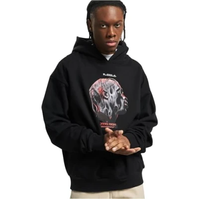 Afbeelding van Upscale by Mister Tee Flying HIGH Heavy Oversize Hoody Hoodie, Heren, Maat: XS, Schwarz