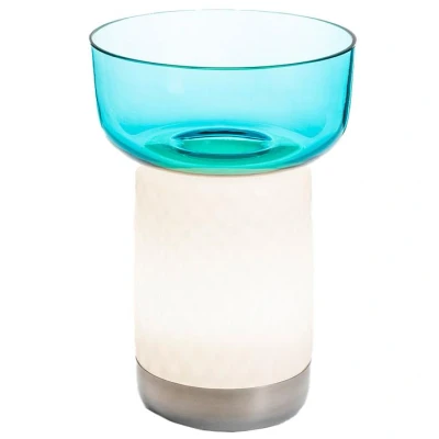 Afbeelding van Artemide Bontà tafellamp met kom LED oplaadbaar turquoise