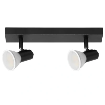 Afbeelding van Miratic Wand en Plafondarmatuur Wandlamp Plafondlamp GU10 60W Zwart Moderne Ceiling Light voor een Stijlvol Interieur (2x60W)