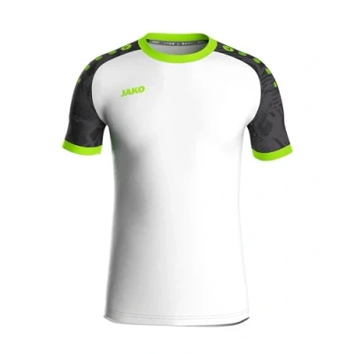 Afbeelding van Jako Iconic Shirt Korte Mouw Heren Wit / Zwart Fluo Groen Maat: 3XL