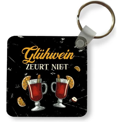 Afbeelding van Sleutelhanger Uitdeelcadeautjes Glühwein Glazen Vintage Plastic Vaderdag cadeau Geschenk Cadeautje voor hem Tip Mannen