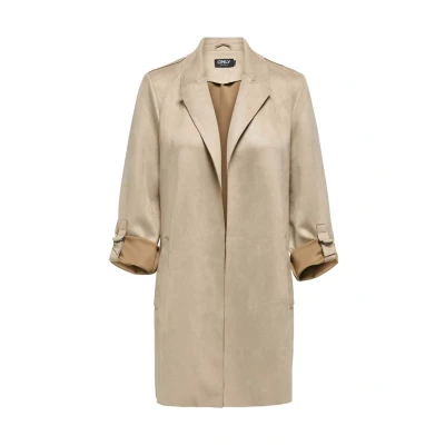 Afbeelding van ONLY Onljoline LIFE OTW CC Halflange jas, Dames, Maat: Medium, Silver mink