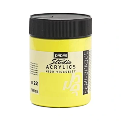 Afbeelding van PEBEO 500 ml Studio Acrylverf, Citroen Cadmium Gele Tint
