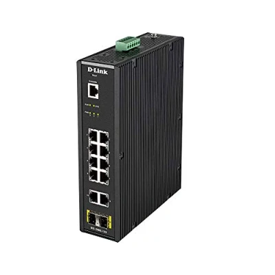 Afbeelding van D link DIS 200G 12S 12 poorts industriële switch (10 Gigabit en 2 SFP, DIN rail, geschikt voor extreme omstandigheden 40 C tot 65 C, ERPS, VLAN, QoS, IGMP, aggregatie)
