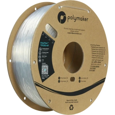 Afbeelding van Polymaker PolyFlex TPU 95A High Speed Filament 1.75 mm Clear 1 Kg