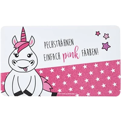 Afbeelding van Infinite by GEDA LABELS (INFKH) eenhoorn_BRETTCHEN_PECHSTRÄNEN ontbijtplank melamine, roze/wit, 23,5 x 14 0,5 cm