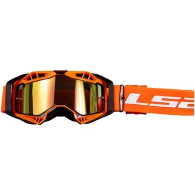 Afbeelding van LS2 crossbril Aura Pro oranje met iridium vizier