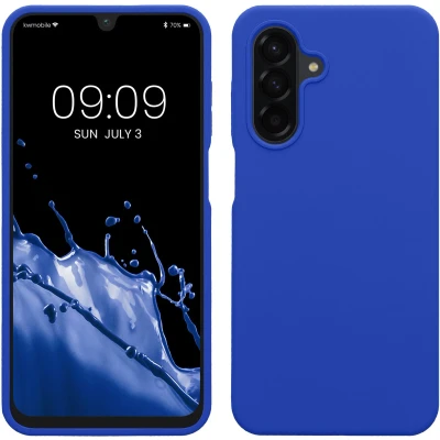 Afbeelding van kwmobile telefoonhoesje geschikt voor Samsung Galaxy A26 5G Hoesje met siliconen coating Smartphone case in Baltisch blauw