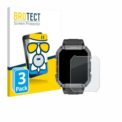 Afbeelding van BROTECT Schutzglas Schutzfolie Displayschutz Display Schutz Glas Folie matt, Smartwatch beschermfolie, Grijs