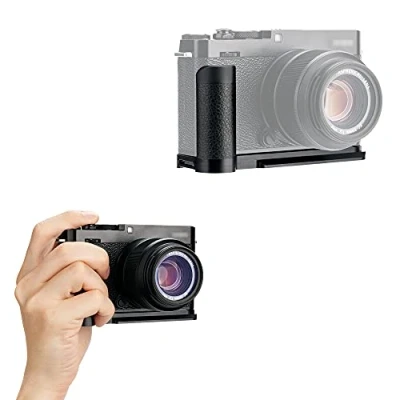 Afbeelding van JJC Metalen handgreep L beugel voor Fujifilm X E4 vervangt Fuji MHG XE4, Maaltijd Aluminium Arca Type Quick Release Functie