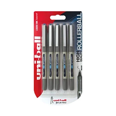 Afbeelding van Uni ball UB 157ye Fine balpen, Super Tinkte, 0,7 mm punt, 5 stuks blauw