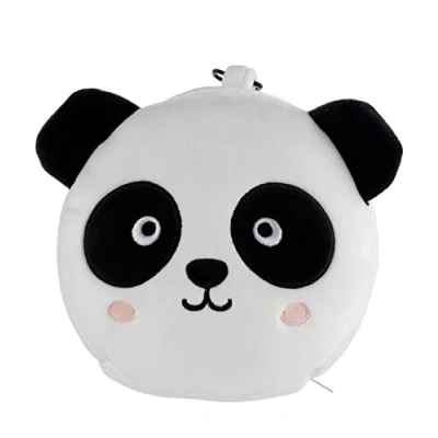 Afbeelding van Relaxeazzz Panda knuffel/reiskussen/slaapmasker 2 in 1 set voor kinderen vliegtuig of auto