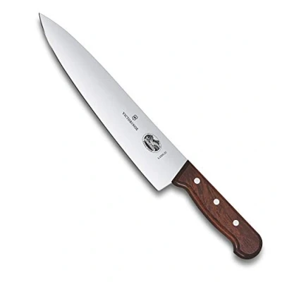Afbeelding van Victorinox, 5.2000.25G, Wood, Tranchiermesser, Extra scharfe Klinge, mit geradem Schliff, edlem Holzgriff, Braun, Made in Switzerland,