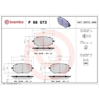 Afbeelding van Brembo Remblokset P 68 073