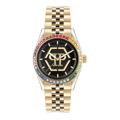 Afbeelding van Philipp Plein Date Superlative PW2BA0623 Horloge Staal Goudkleurig Ø 38 mm