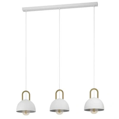 Afbeelding van EGLO Calmanera Hanglamp   E27   90 cm   Wit/Geelkoper