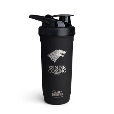 Afbeelding van Smartshake Reforce RVS Game Of Thrones Winter Komt Shaker Fles (900 ML /30,5 oz) Lichtgewicht weerstand Sport met een Zacht Deksel Lekvrij, BPA vrij &amp; DEHP