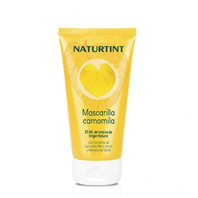 Afbeelding van Naturtint Camomila mask. Hydration and brightness. Intense gold reflexes. 97.4% natural ingredients. Camomile, honey lemon. 150ml.