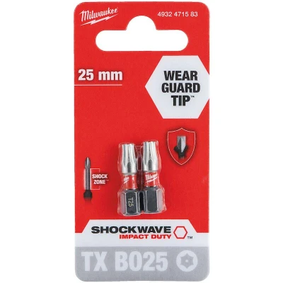 Afbeelding van Milwaukee Accessoires SchroefBIT ShW TX BO25 25mm 2pc 4932471583