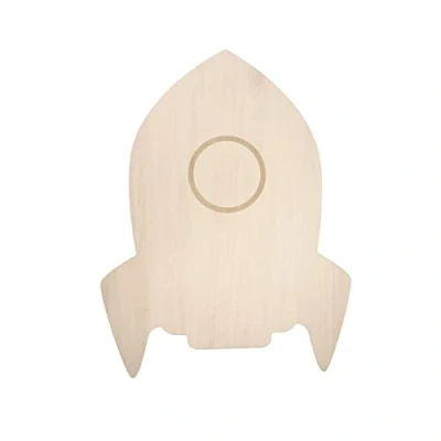 Afbeelding van Reer Lumilu Silhouette Light Rocket, schattige raketwandlamp, leuk doopcadeau, verjaardagscadeau voor jongens en meisjes, bruin, 52157
