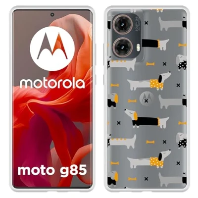 Afbeelding van Cazy Hoesje geschikt voor Motorola Moto G85 Siliconen Teckels
