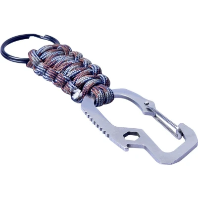 Afbeelding van Munkees Sleutelhanger Paracord Karabijn Bruin 11 Cm