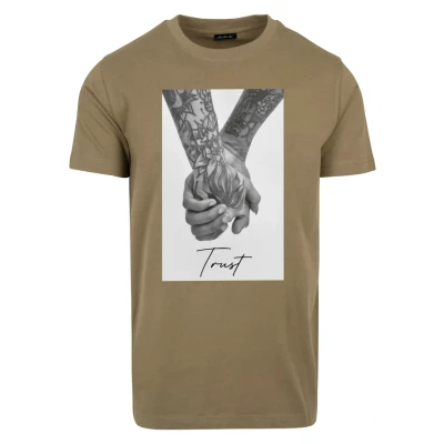 Afbeelding van Mister Tee Trust Tshirt print, Heren, Maat: Large, Olive
