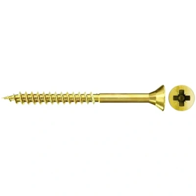 Afbeelding van Fischer 551143 Spaanplaatschroeven 4.5 mm 40 Kruiskop Pozidriv Staal Galvanisch verzinkt geel gechromateerd 500 stuk(s)