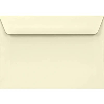 Afbeelding van Netuno 50 enveloppen ivoor DIN C6 11,4x16,2cm 100g Lessebo Smooth Ivory crème natte lijm zonder venster voor uitnodigingskaarten verjaardagskaarten wenskaarten brieven