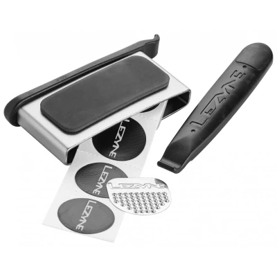 Afbeelding van Lezyne Twin Kit 25G Bandenreparatieset Speed Drive CO2, 2x CO2 cartridges &amp; Lever Schrader en Presta ventielen Zwart