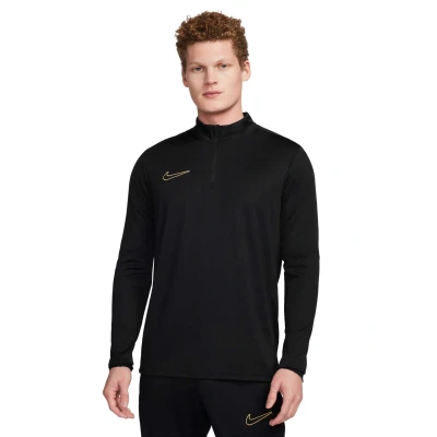 Afbeelding van Nike Performance Academy 23 Drill Branded Longsleeve, Heren, Maat: Large, Black/metallic gold