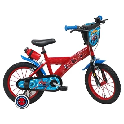 Afbeelding van Vélo ATLAS Kinderfiets voor jongens, 35,6 cm, Spiderman/Marvel, rood, 14 inch