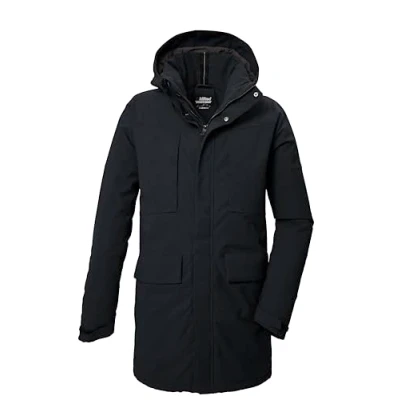 Afbeelding van killtec Heren functionele parka/parka met afritsbare capuchon KOW 80 MN PRK, zwart, S, 41848 000